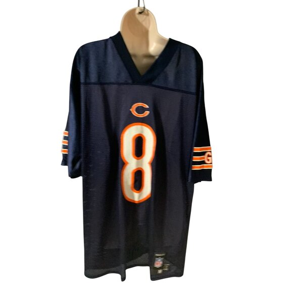 NFL Players Mens Size Medium Chicago Bears Jersey Tshirt Tee Rex Grossman 8 Navy - Picture 1 of 4